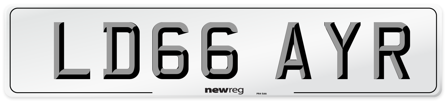 LD66 AYR Number Plate from New Reg